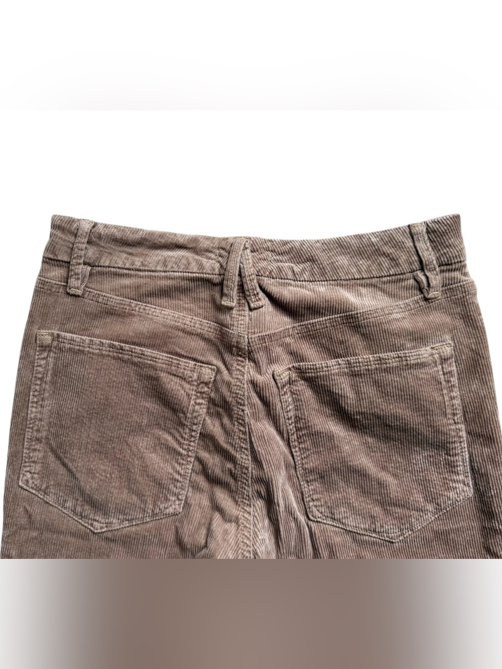 Good American Classic Slim Bootcut Corduroy Pants Size 6/28 Tan High Waist - Picture 6 of 7